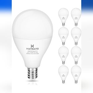 NIB Hangsang A15 led ceiling fan light bulbs 5000k,6W E12 base